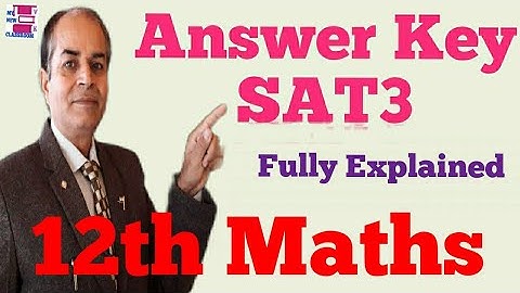 solved question paper Sat3 mathematics 12th answer key by vijay kumar