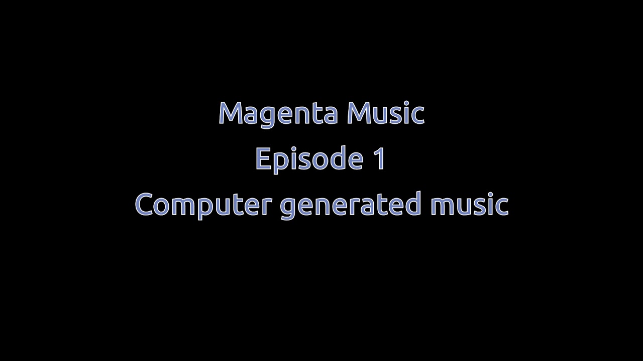 Computer Generated Music Episode 1 YouTube