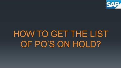 How to get the List of PO