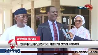 TINUBU SWEARS IN TAIWO OYEDELE AS MINISTER OF STATE FOR FINANCE
