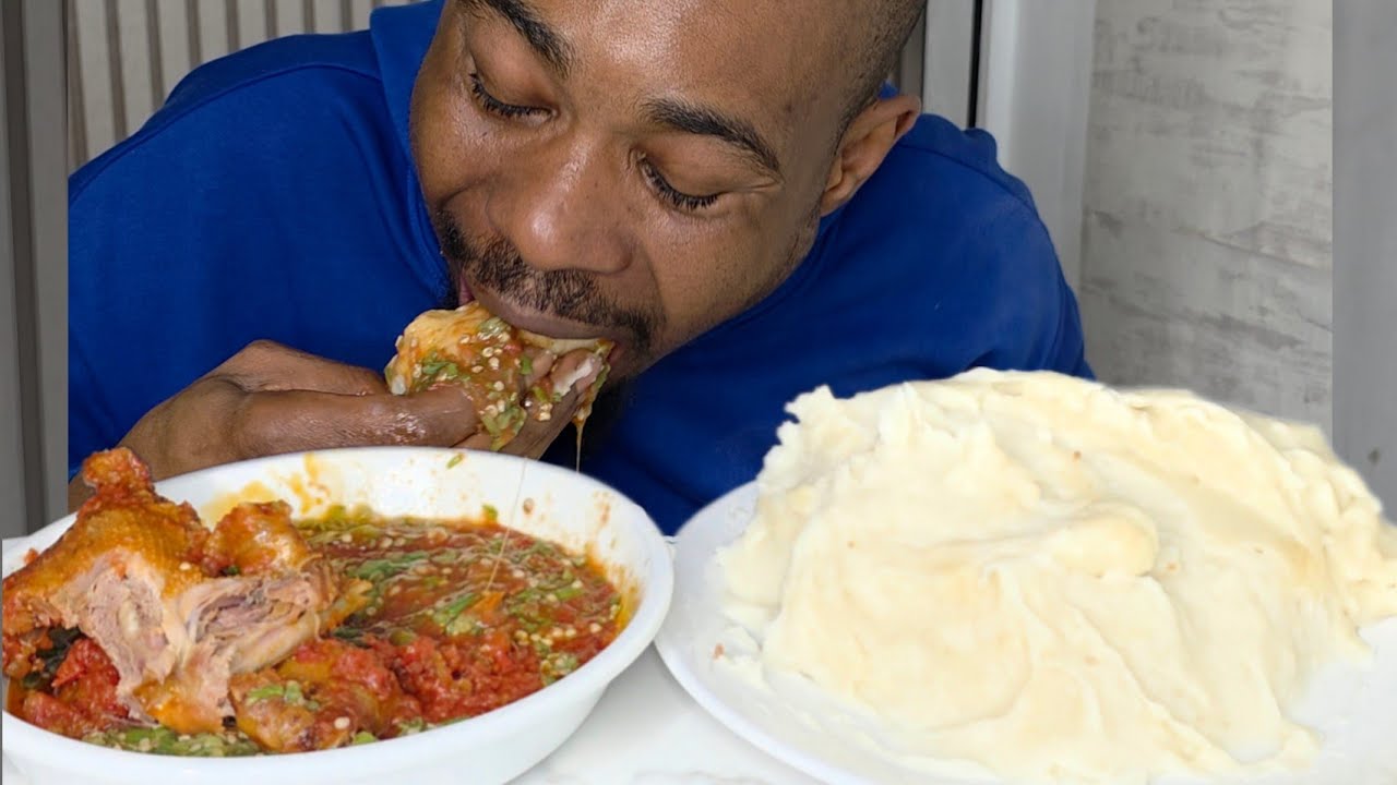 Fufu And Okra With Stew