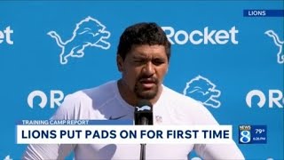 Lions put on pads for the first time