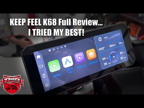 RANT AT THE END - Keep Feel K68 Motorcycle Touchscreen Dashcam TPMS Carplay Radar BSD System Review