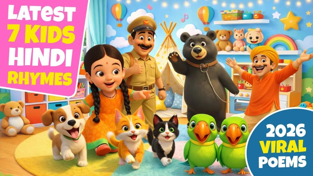 2025 Top 7 Hindi Nursery Rhymes Video For Kids ❤️ | Jham Jham TV