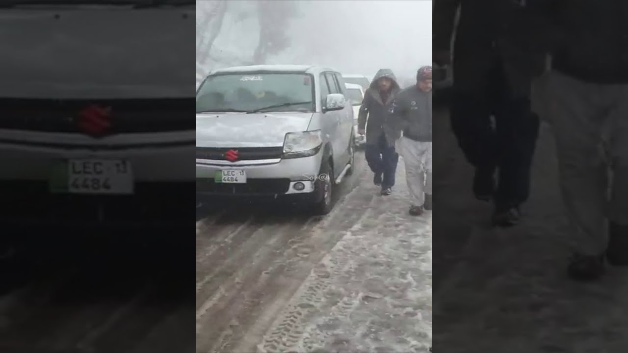 Cold Weather Murree slippery Roads  13 01 2020