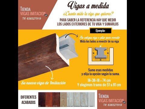 VIGAS DE POLIURETANO IMITACION A MADERA A MEDIDA  Vigas, Techos con vigas  de madera, Vigas imitacion madera