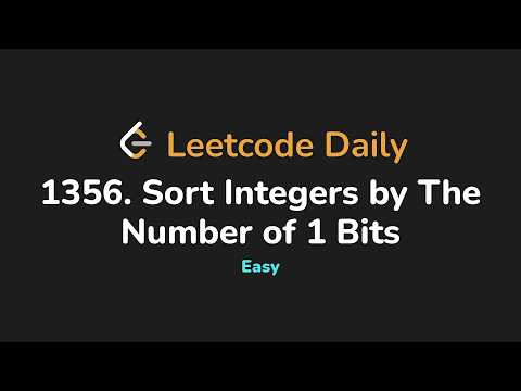 1356. Sort Integers by The Number of 1 Bits | Leetcode Daily - Python