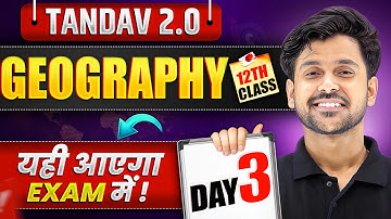 NIOS Class 12th Geography Most Important Questions with Answer | Tandav 2.0 Batch Day 3rd