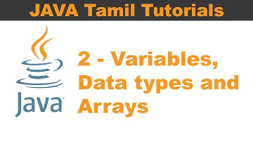 Java Tamil Tutorials - 2 - Variables