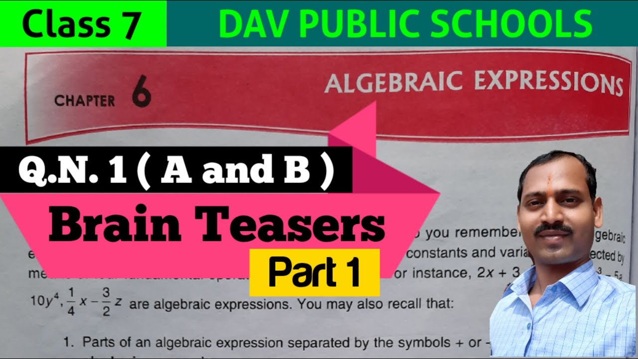 DAV class 7 maths chapter 6 brain teasers part 1 Q.N.1 YouTube