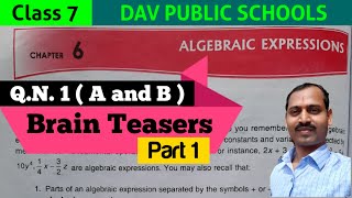 DAV class 7 maths chapter 6 brain teasers part 1 Q.N.1
