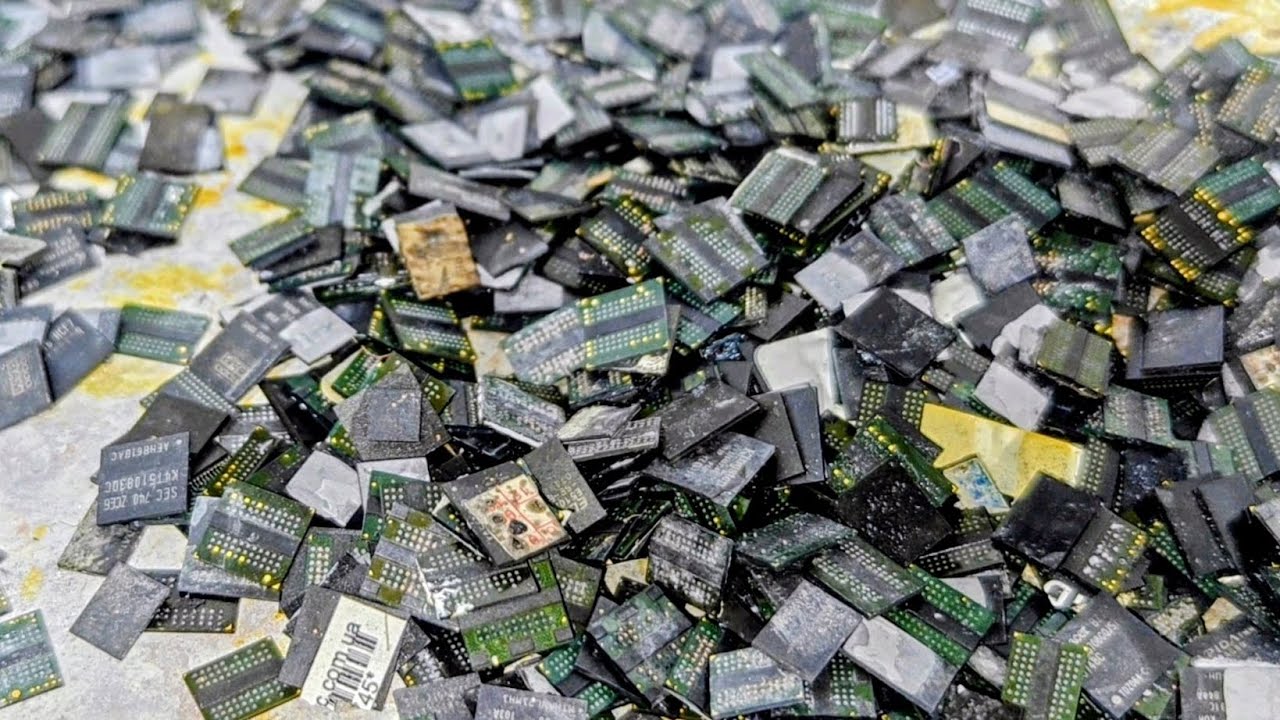 Получаю золото с чипов bga оперативки 