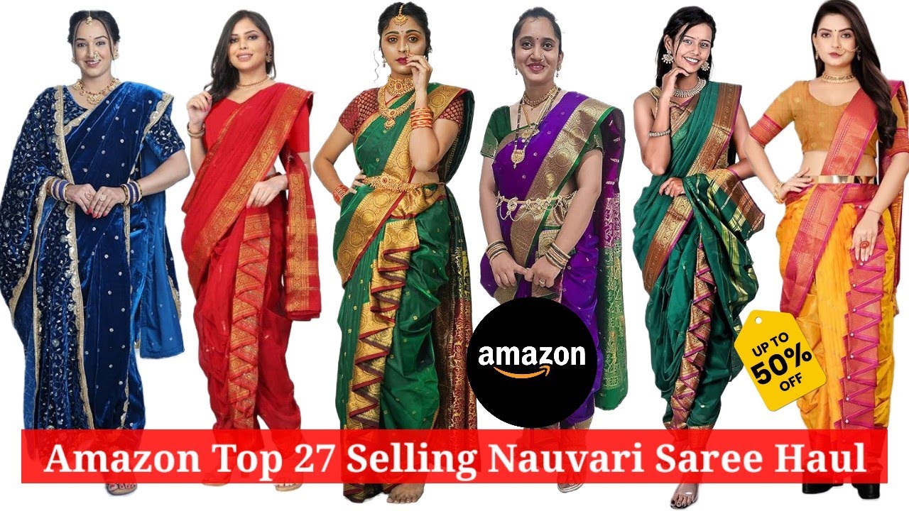 Amazon Top 27 Selling Nauvari Saree Haul | Nauvari Saree For Wedding | Nauvari | Bridal Saree
