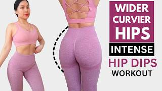 Wider curvier hips workout, INTENSE Hip dips exercises at home no equipment (insane burn🔥)