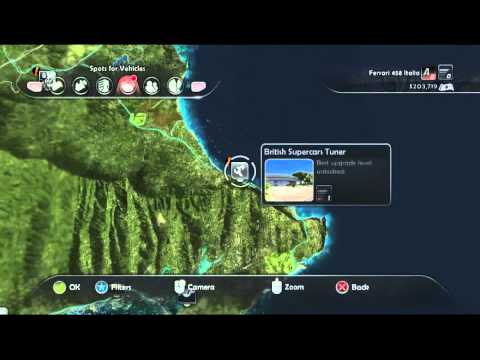 Test Drive Unlimited 2 - All Hawaii Tuning Shops Location - Max Zoom - HD