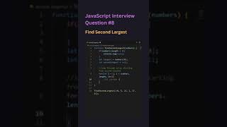 @lovkushpandey4778 Find Second Largest Element From an Array in aJavaScript Interview Questions ❓