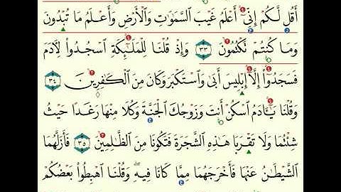 (3) سورة البقرة من 30 الى 39