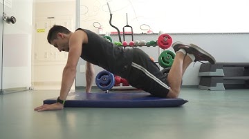 Flexão de braço com apoio de joelhos