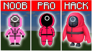 Squid Game | Pixel Art minecraft | Noob VS Pro VS Hacker