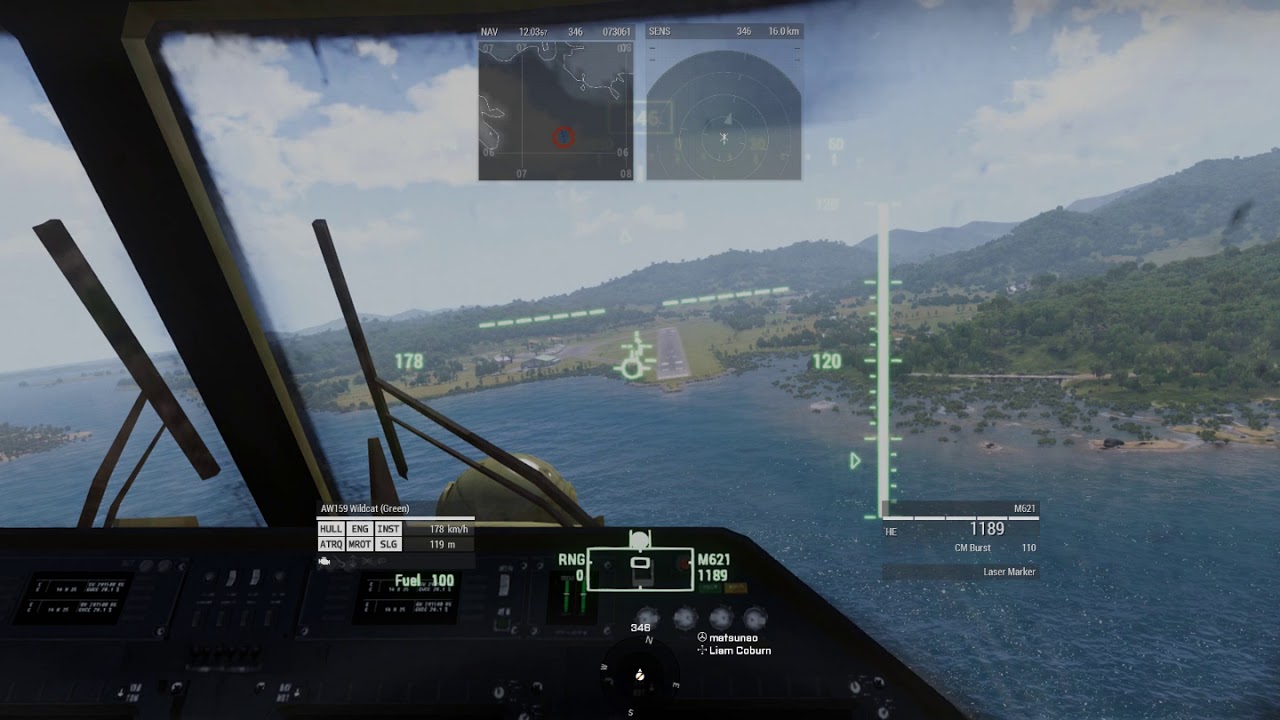 Arma3 コレクティブピッチレバーでヘリ操縦してみた Youtube
