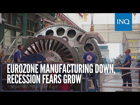 Eurozone manufacturing down, recession fears grow