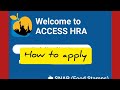 Applying for nyc benefits on access hra