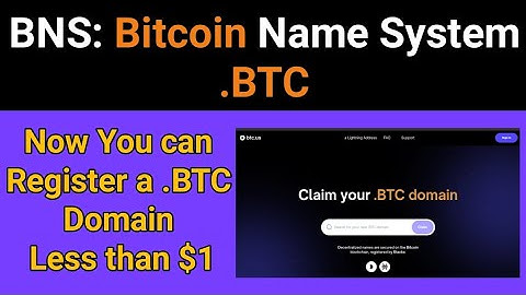 BNS: Bitcoin Name System | Kaise .BTC Domain Register Kare...