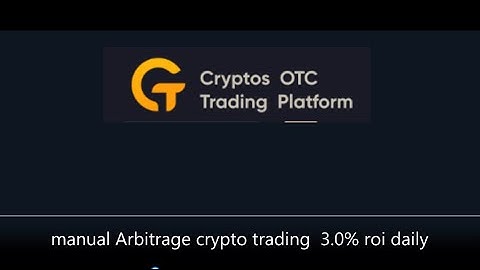 COTP | CRYPTOS OTC Trading Platform | 3.3% roi Daily