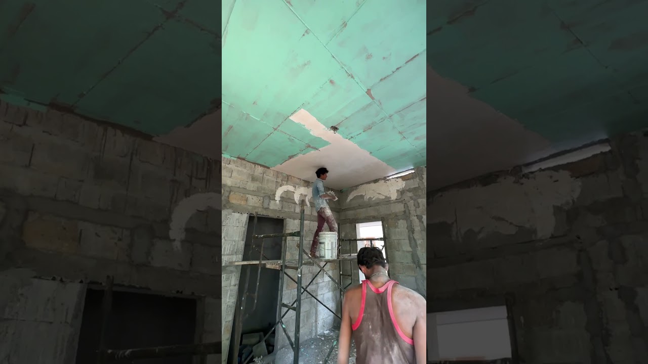 Gyproc gypsum plastering work 