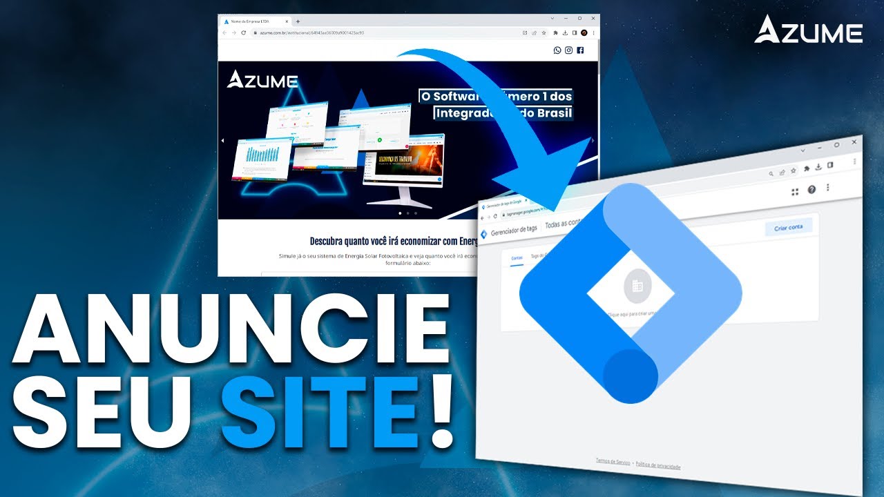 Como preparar o seu WEB SITE do Azume para receber ANÚNCIOS ONLINE ...