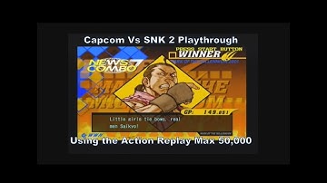 Capcom Vs SNK 2 Dan Playthrough using the Ps2 Action Replay Max 50,000 :D #Playstation #Sony #Ps2