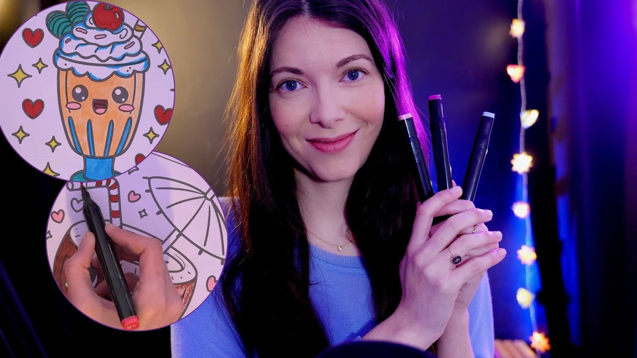 ASMR | Dibujando SATISFACTORIAMENTE para que duermas rico  | Love ASMR en español