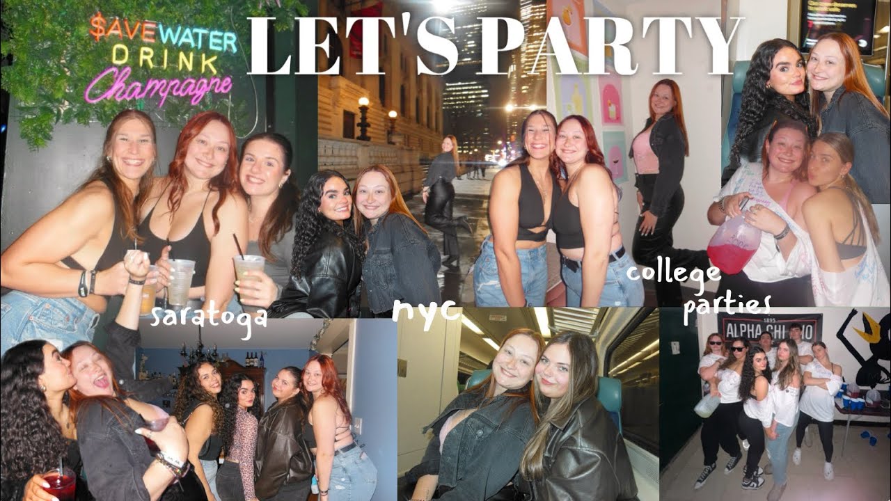 4 crazy nights out | going out in nyc & saratoga, frat weddings, and college parties🍻