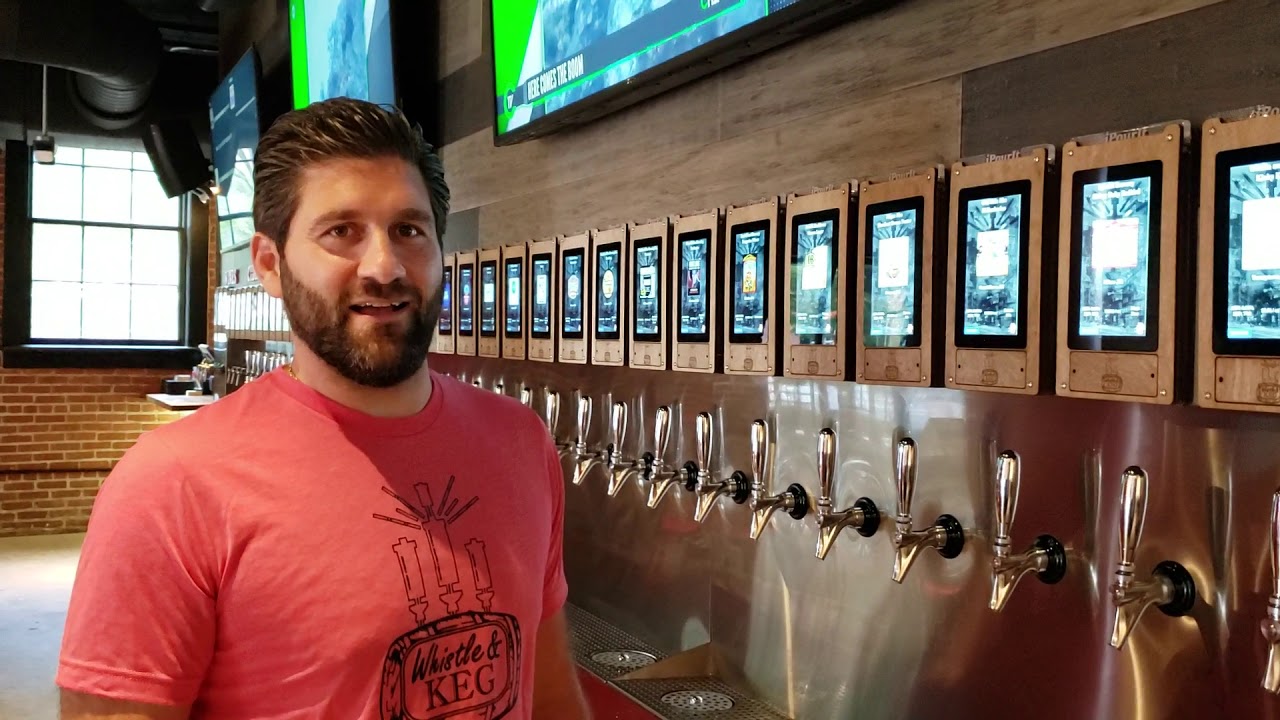 Self serve taps at Whistle & Keg