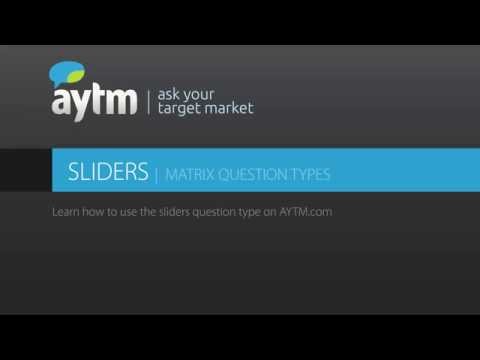 How to create an answer scale – Sliders | AYTM Market Research