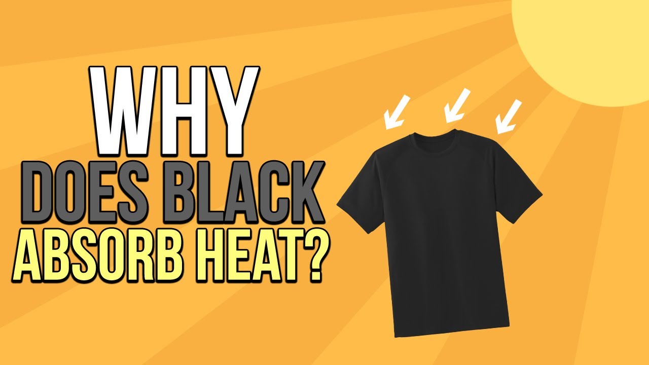 Why does black absorb heat or get hot?