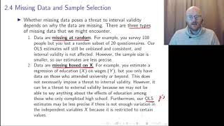 3 2 4 Missing Data and Sample Selection Bias