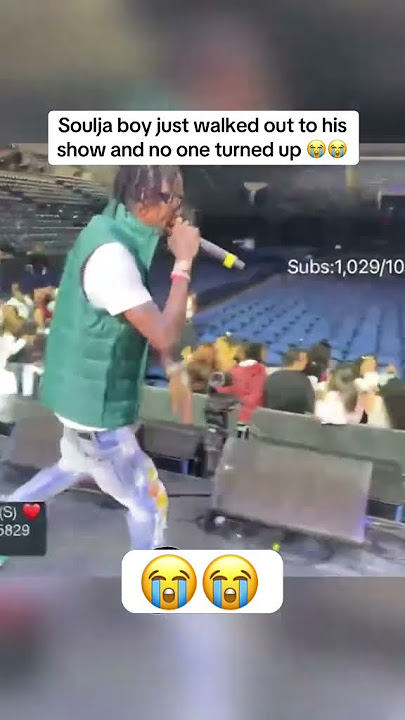 Soulja boy just walked out to his show and no one turned up 😭😭 #souljaboy #ddg