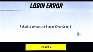 Celebrity LOGIN ERROR - Failed to connect to steam - error code - 5 Profile