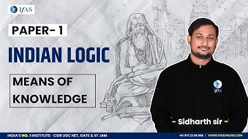 Indian Logic: Means of Knowledge - NTA UGC NET Paper 1 By Siddharth Sir