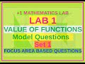 1 mathematics  lab 1 model questions  set 1 value of functions