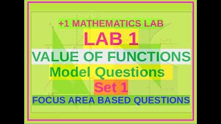 +1 Mathematics  LAB 1 Model Questions  Set 1 (Value of functions)