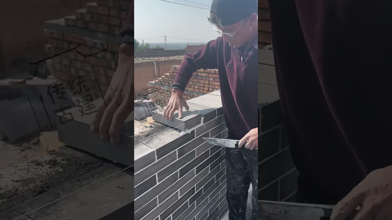 Pase253,Traditional ancient gardens antique material Blue bricks and tiles, brick carvings,