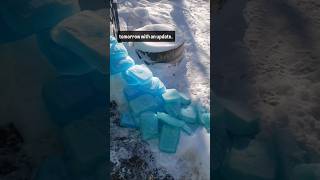 Famous Day 1 of Building an Ice Dome 🧊🧊🧊 #winter #igloo #diy Profile