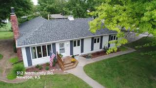 Newton KS Home For Sale 312 Normandy Rd Drone Video