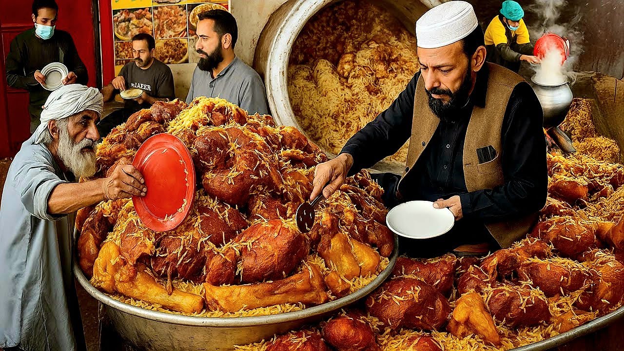 Afghanistan street foods TRADITIONALBreakfast Street Food inAFGHANISTAN| KABULI PULAO | BEEF PULAO