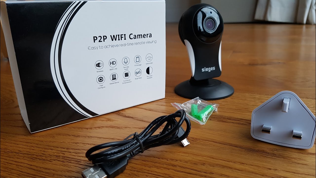 Unboxing and setup of SIEGES 960P HD Security WIFI IP Camera, Two-way ...