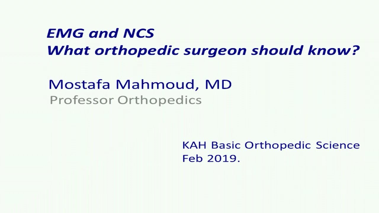 EMG and NCS - What orthopedic surgeon should know? - YouTube