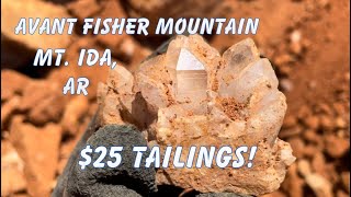 Avant Fisher Mtn mine Mt. Ida, Arkansas. Great $25 tailing finds!