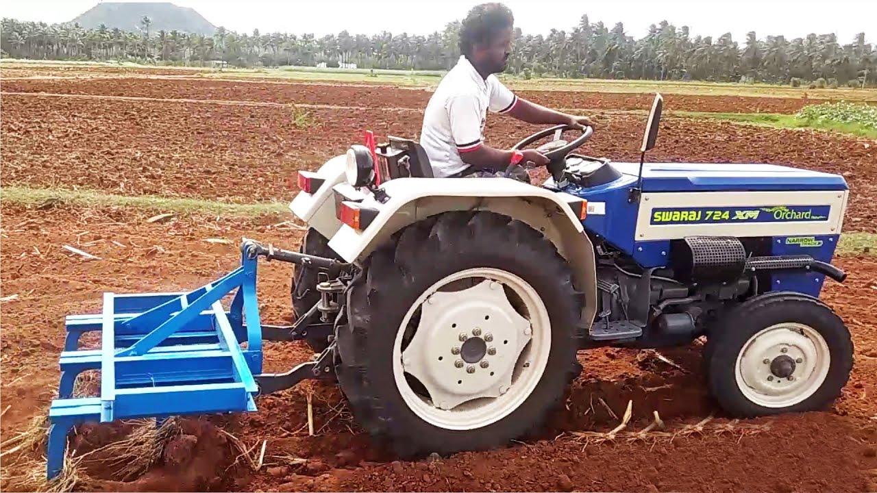 Swaraj Mini Tractor 724 XM Orchard Narrow Track with Mini Tiller Working Performance
